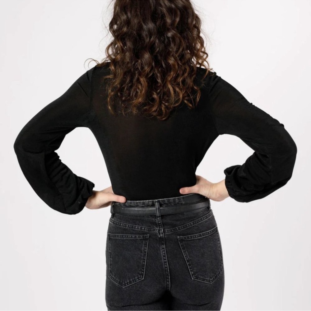 NWT Band Of The Free AGGIE BLACK COWL NECK BODYSUIT Medium - Picture 4 of 15